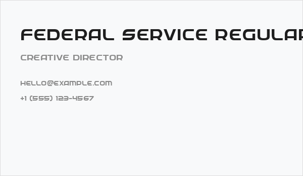 Federal Service Regular Business Card