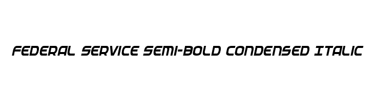 Federal Service Semi-Bold Condensed Italic  नि: शुल्क फ़ॉन्ट्स डाउनलोड