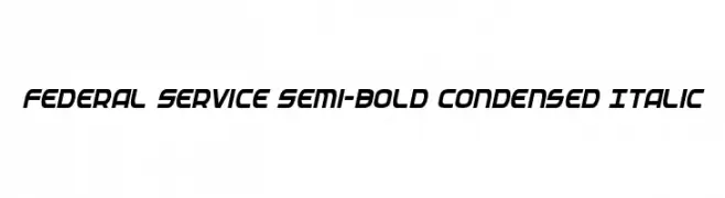 Federal Service Semi-Bold Condensed Italic  تنزيل الخطوط