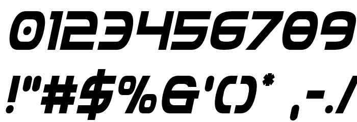 Federal Service Semi-Bold Condensed Italic Font OTHER CHARS