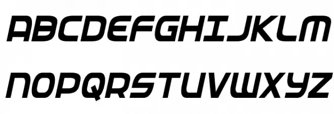 Federal Service Semi-Bold Condensed Italic फ़ॉन्ट अपरकेस