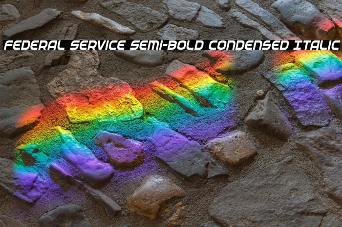 Federal Service Semi-Bold Condensed Italic Example 3