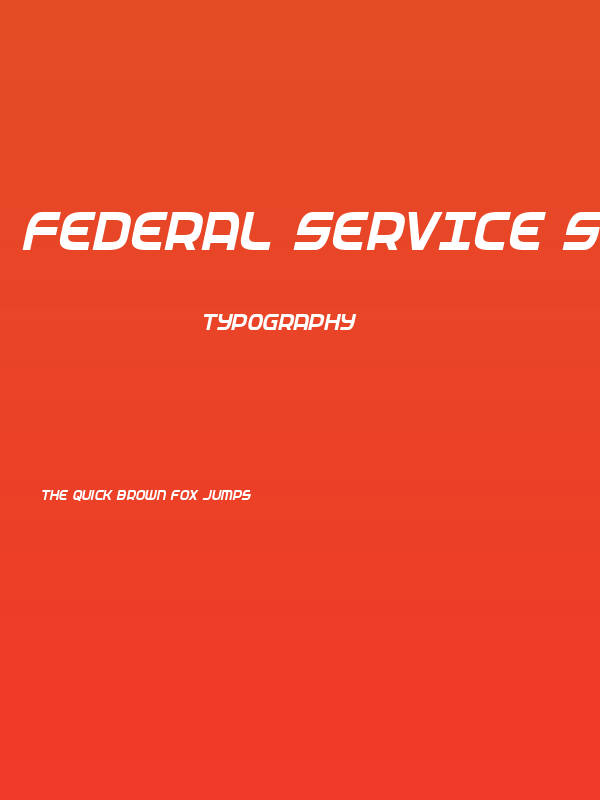 Federal Service Semi-Bold Condensed Italic Poster