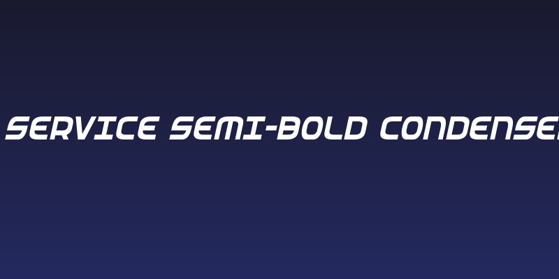 Federal Service Semi-Bold Condensed Italic Social Header