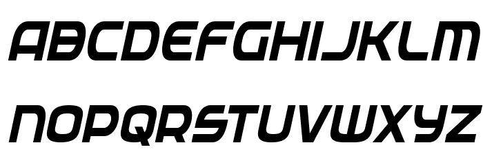 Federal Service Semi-Bold Condensed Italic Font LOWERCASE