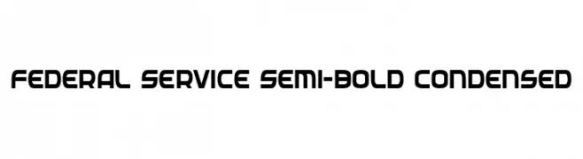 Federal Service Semi-Bold Condensed  免费字体下载
