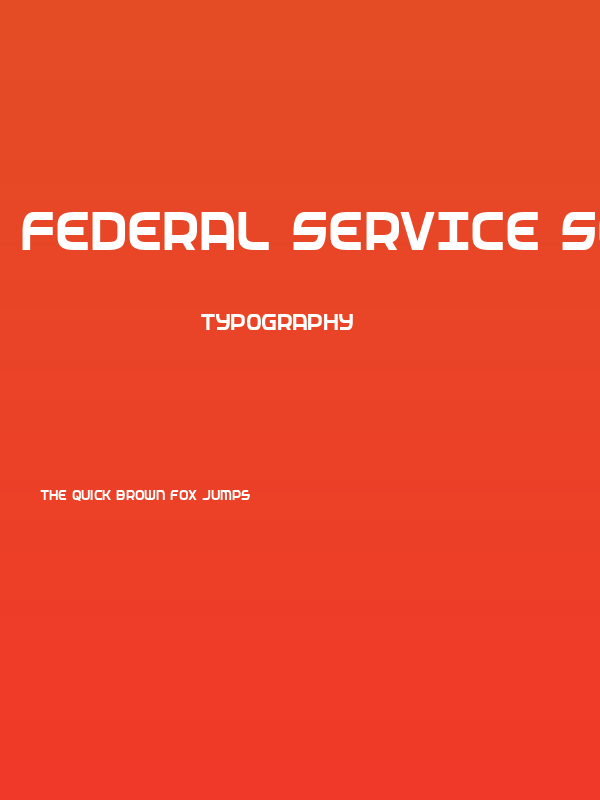 Federal Service Semi-Bold Condensed Poster