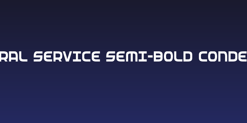 Federal Service Semi-Bold Condensed Social Header