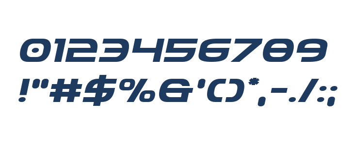 Federal Service Semi-Bold Expanded Italic Other Characters