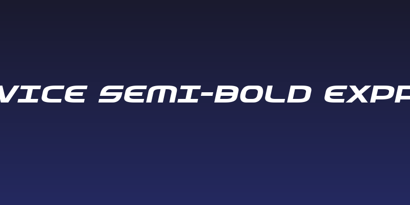 Federal Service Semi-Bold Expanded Italic Social Header
