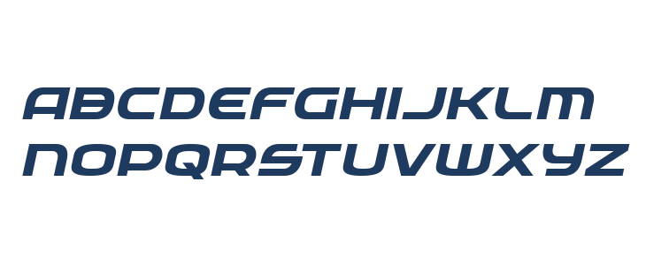 Federal Service Semi-Bold Expanded Italic Lowercase