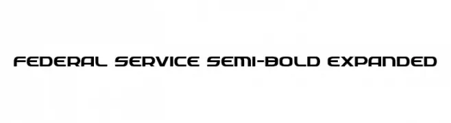 Federal Service Semi-Bold Expanded  नि: शुल्क फ़ॉन्ट्स डाउनलोड
