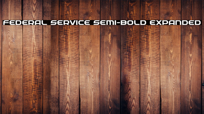 Federal Service Semi-Bold Expanded Example 1