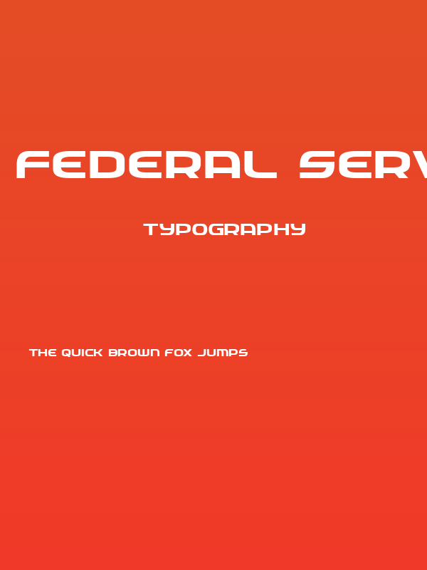 Federal Service Semi-Bold Expanded Poster