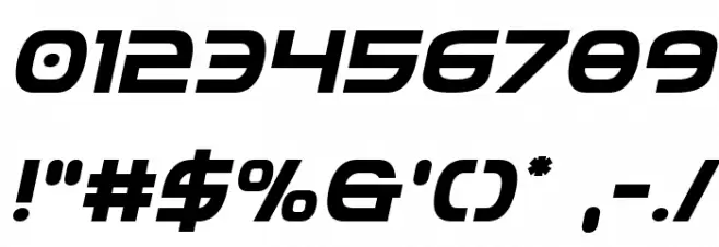 Federal Service Semi-Bold Italic Font OTHER CHARS