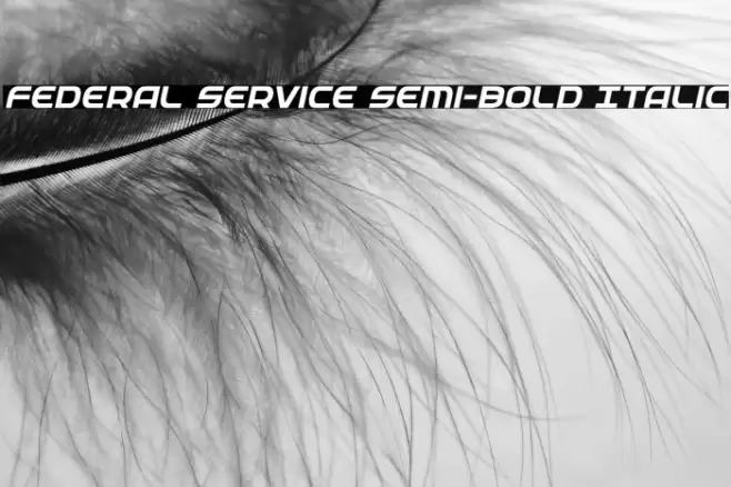 Federal Service Semi-Bold Italic Font examples