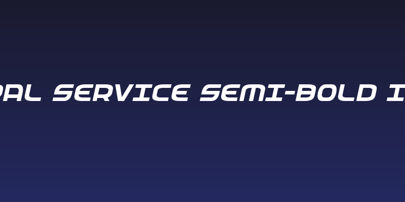 Federal Service Semi-Bold Italic Social Header