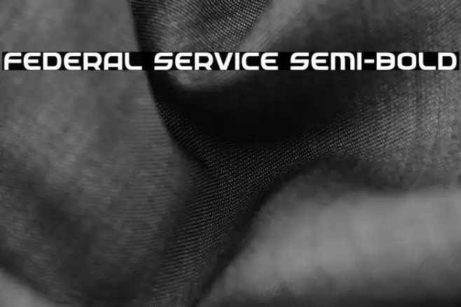 Federal Service Semi-Bold Font examples