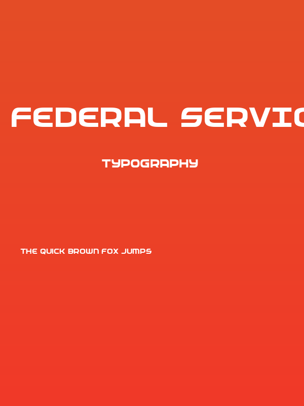 Federal Service Semi-Bold Poster