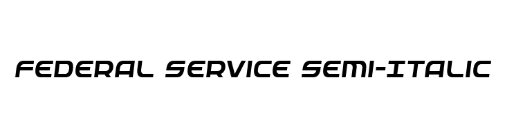 Federal Service Semi-Italic  フリーフォントのダウンロード