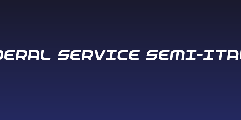 Federal Service Semi-Italic Social Header