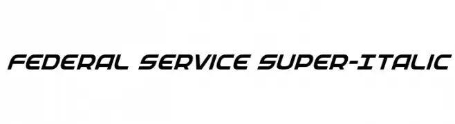 Federal Service Super-Italic  تنزيل الخطوط