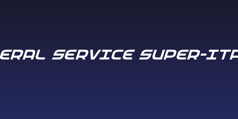 Federal Service Super-Italic Social Header