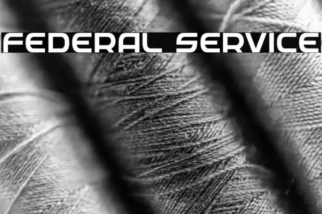Federal Service Font examples