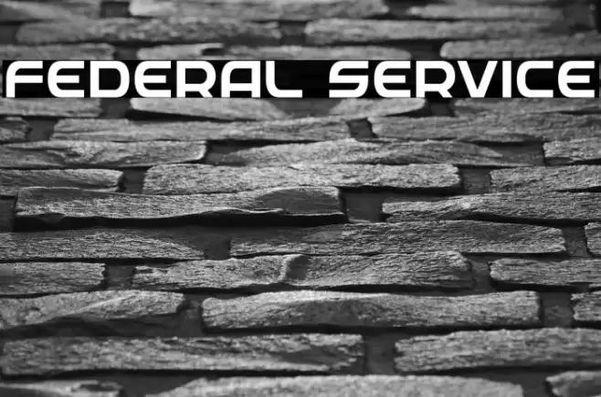 Federal Service Font examples