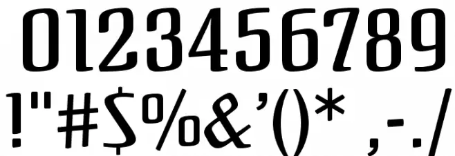 Federant-Medium フォント その他の文字