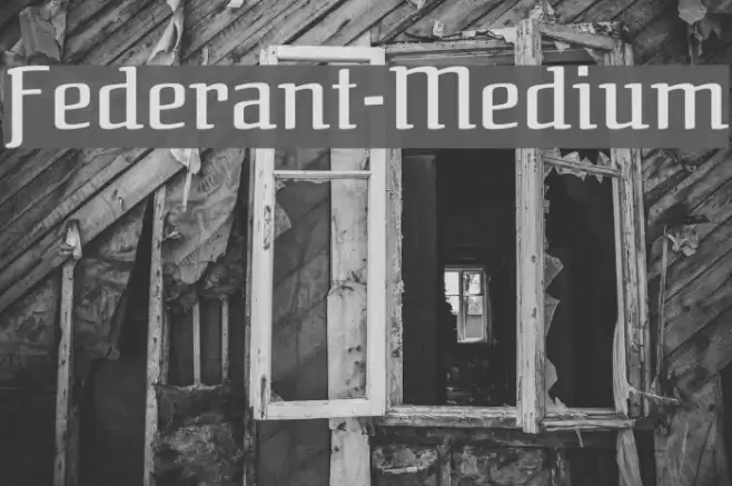 Federant-Medium フォント examples