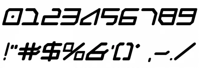 Federapolis Bold Italic Font OTHER CHARS