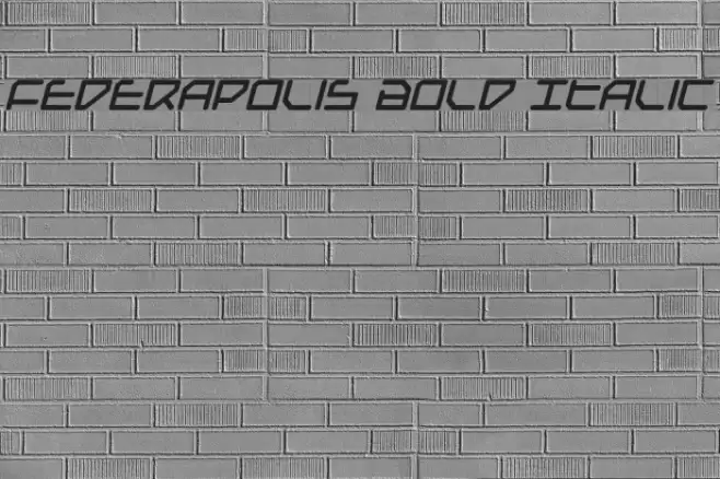 Federapolis Bold Italic Font examples
