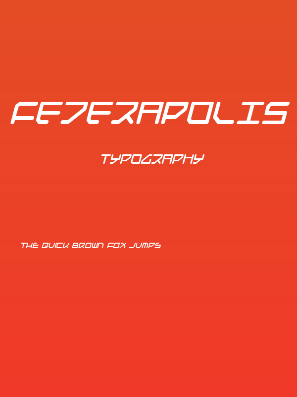 Federapolis Bold Italic Poster