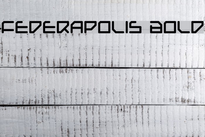 Federapolis Bold Font examples