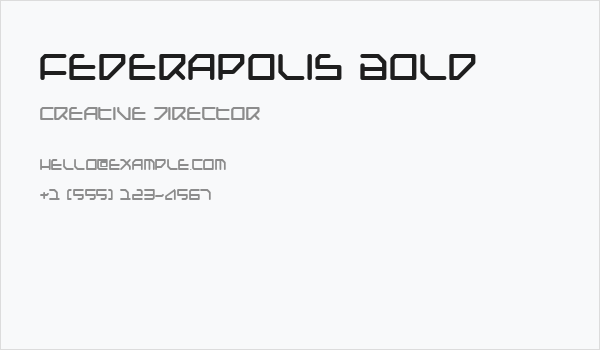 Federapolis Bold Business Card