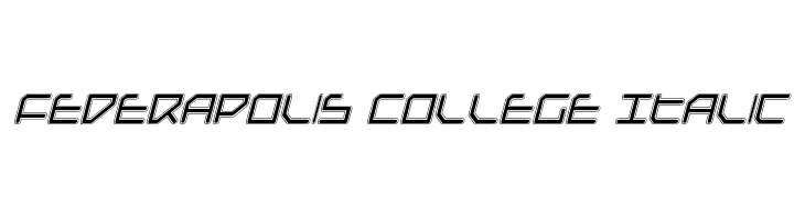 Federapolis College Italic Шрифта