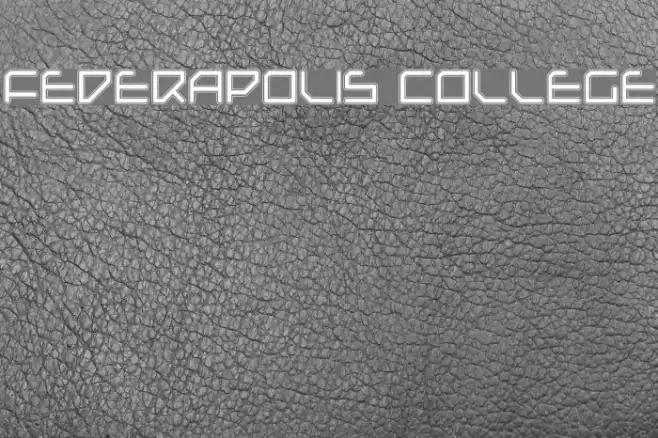 Federapolis College Font examples