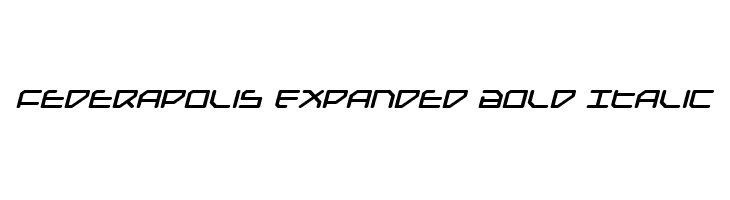 Federapolis Expanded Bold Italic  フリーフォントのダウンロード