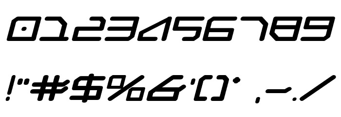 Federapolis Expanded Bold Italic Font OTHER CHARS
