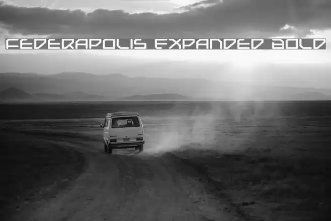 Federapolis Expanded Bold Schriftart examples