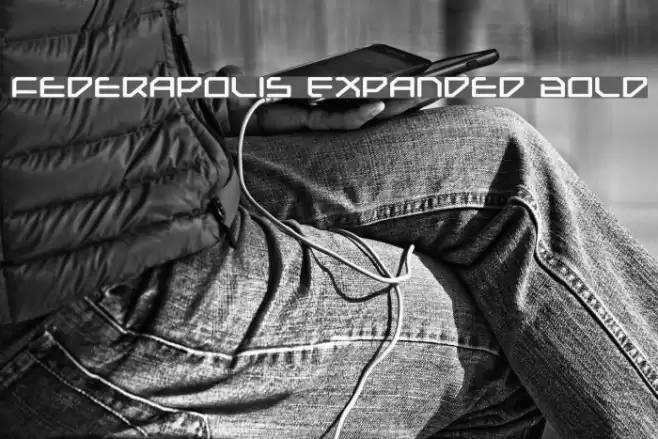Federapolis Expanded Bold Schriftart examples