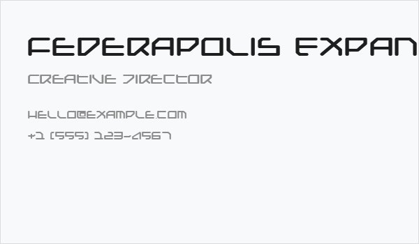 Federapolis Expanded Bold Business Card