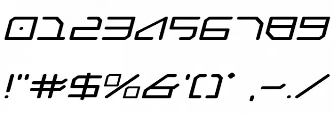 Federapolis Expanded Italic フォント その他の文字