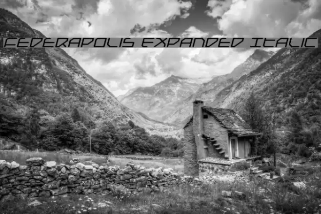 Federapolis Expanded Italic フォント examples
