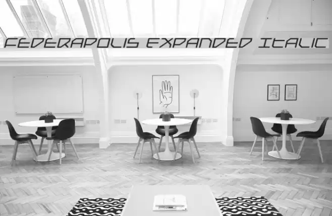 Federapolis Expanded Italic フォント examples