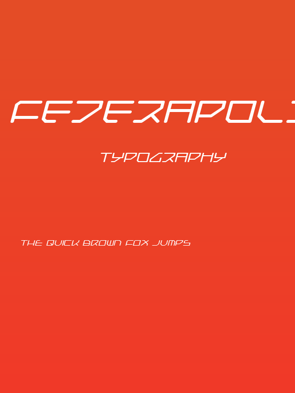 Federapolis Expanded Italic Poster