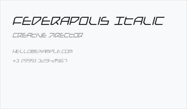 Federapolis Italic Business Card