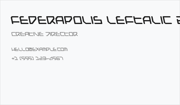 Federapolis Leftalic Bold Business Card
