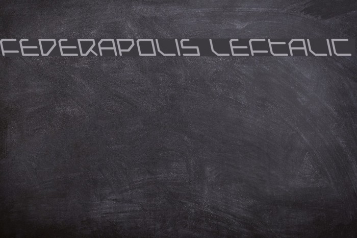 Federapolis Leftalic Font examples